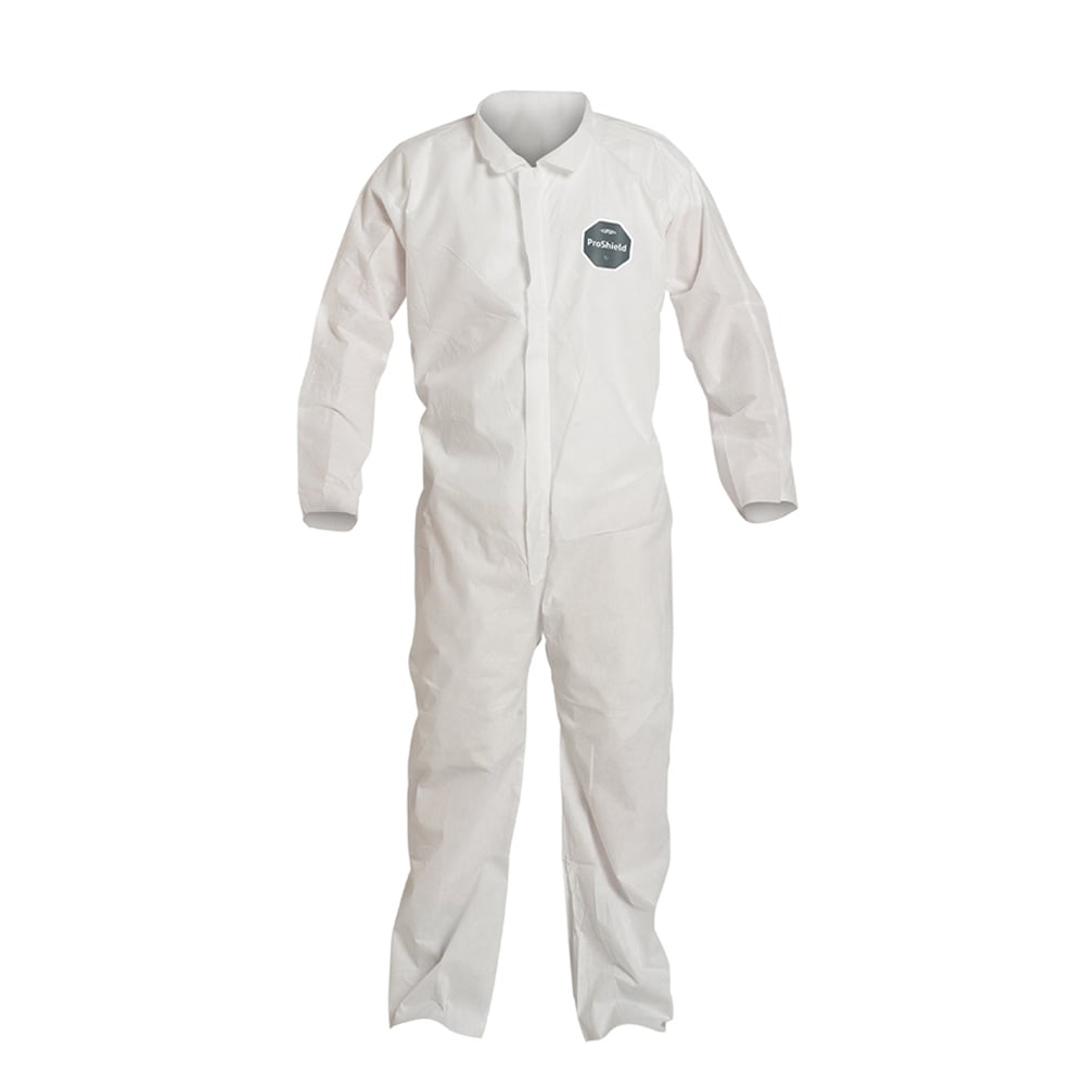 PB120S ProShield® Coverall with Collar, Open Wrist & Ankle, M - 5XL, 1 case (25 pieces) - Gorvex.com