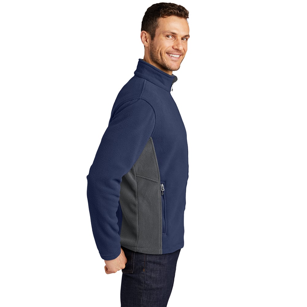 Port Authority F216 Colorblock Value Midweight Fleece Full Zip Jacket - Gorvex.com
