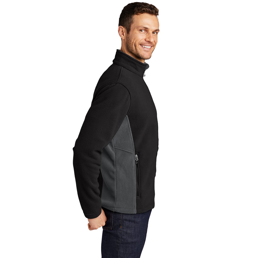 Port Authority F216 Colorblock Value Midweight Fleece Full Zip Jacket - Gorvex.com
