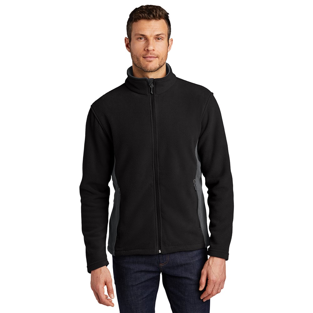 Port Authority F216 Colorblock Value Midweight Fleece Full Zip Jacket - Gorvex.com