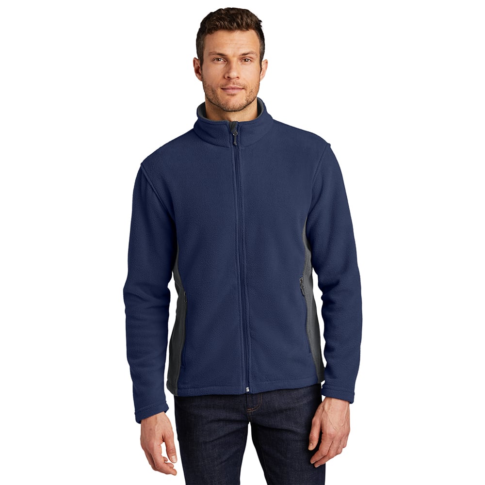 Port Authority F216 Colorblock Value Midweight Fleece Full Zip Jacket - Gorvex.com