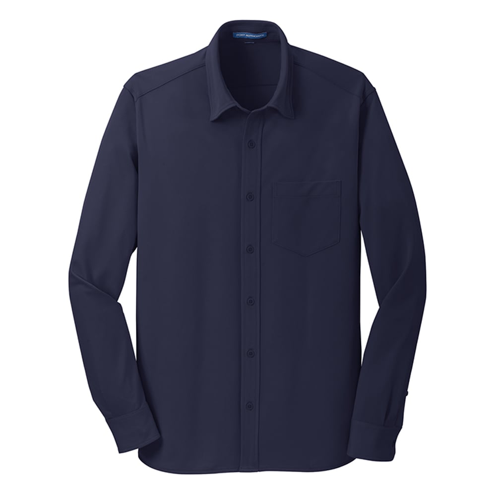Port Authority K570 Dimension Knit Dress Shirt with Chest Pocket - Gorvex.com