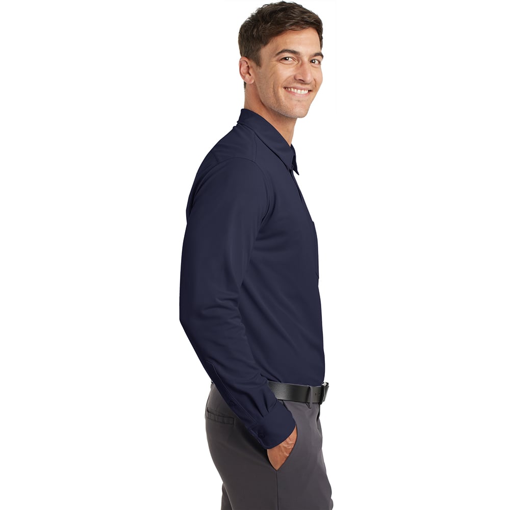 Port Authority K570 Dimension Knit Dress Shirt with Chest Pocket - Gorvex.com