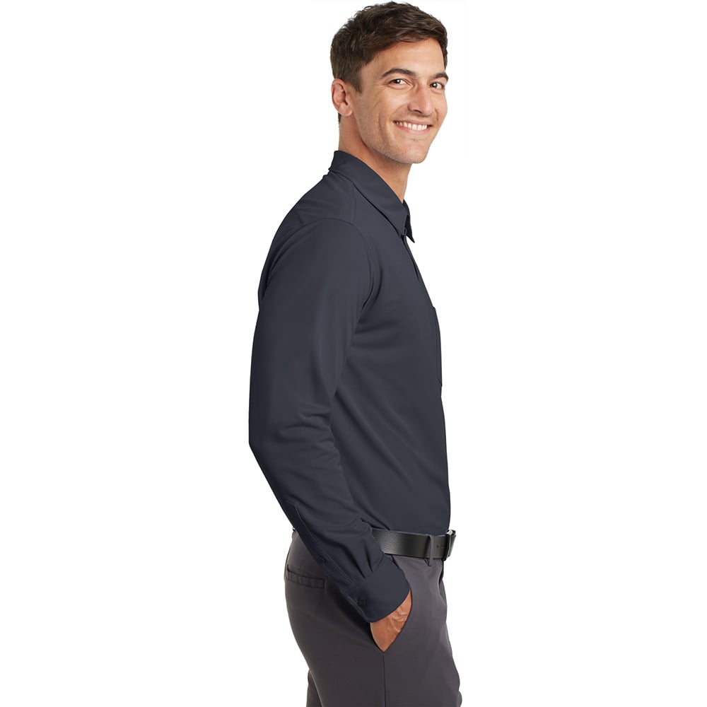 Port Authority K570 Dimension Knit Dress Shirt with Chest Pocket - Gorvex.com