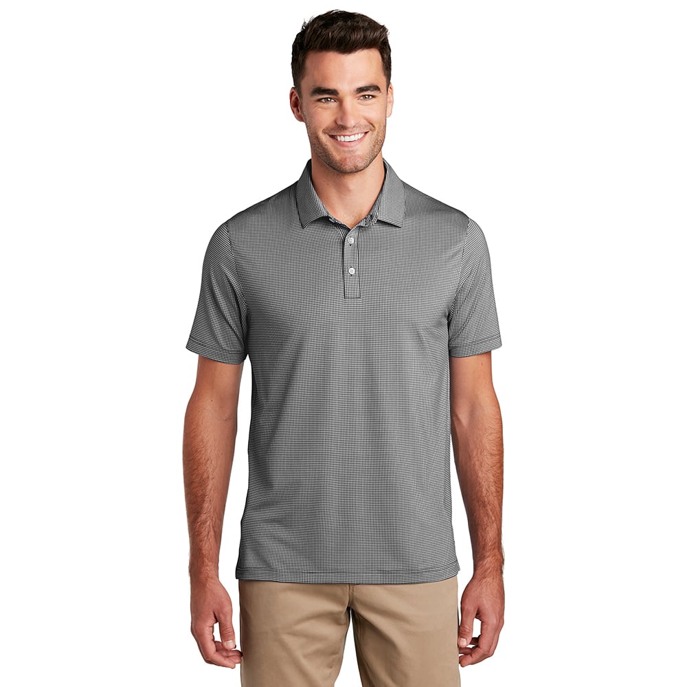 Port Authority K646 Gingham Performance Polo Shirt - Gorvex.com