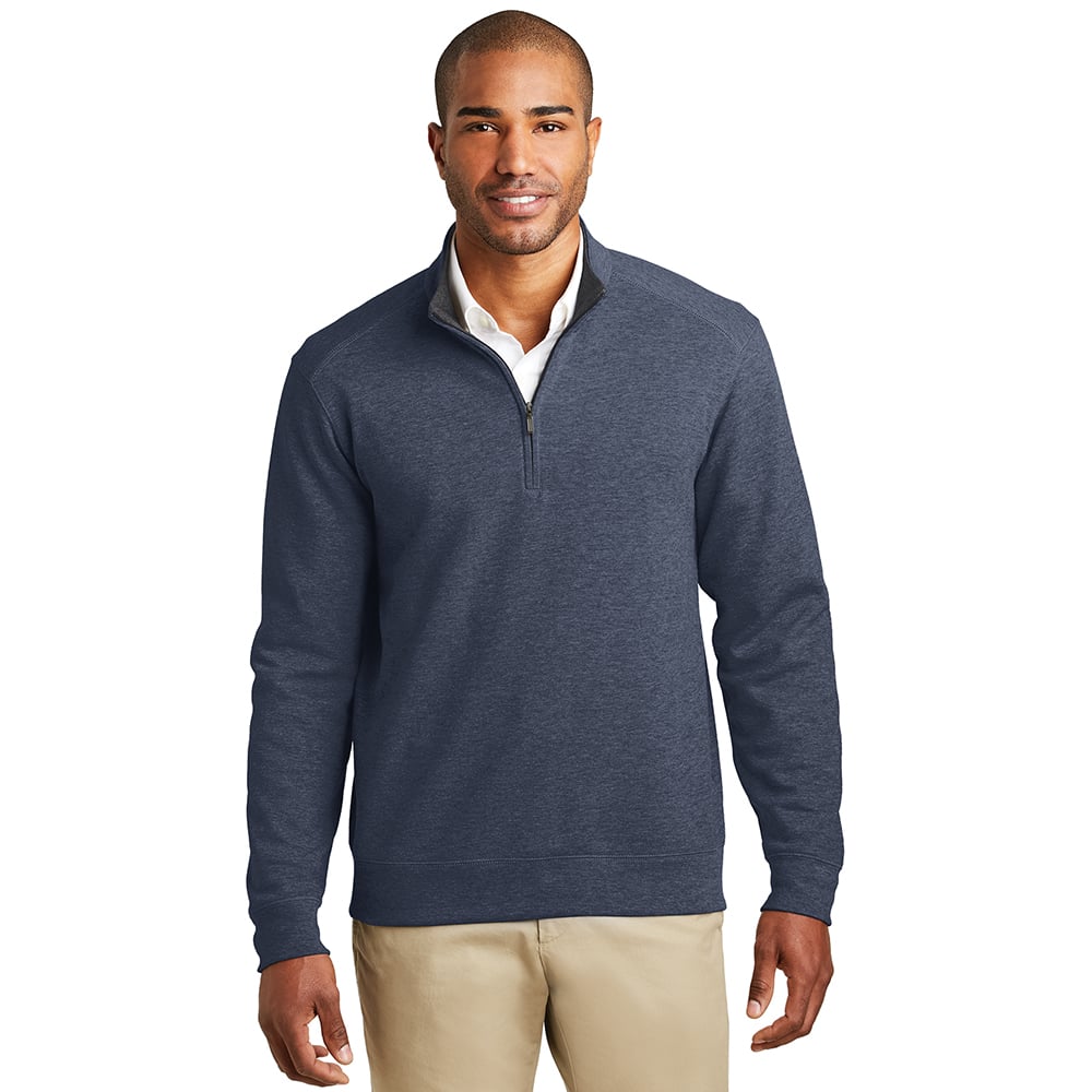 Port Authority K807 Interlock Dual - Color Quarter Zip Sweater - Gorvex.com
