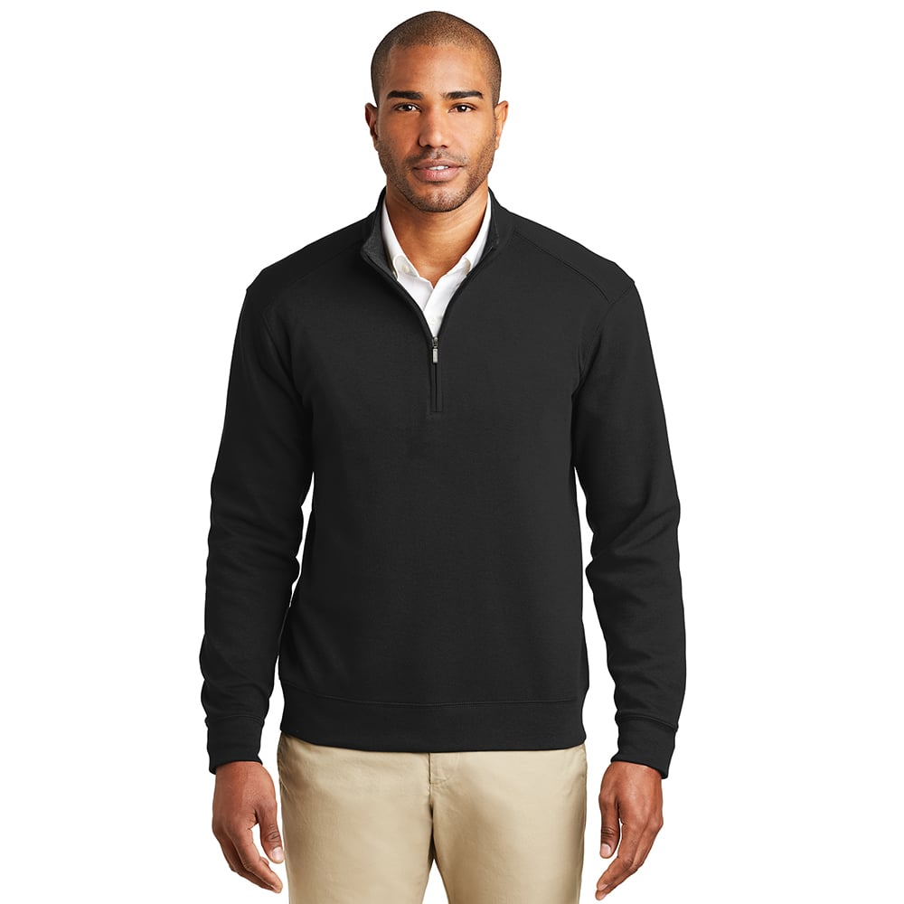 Port Authority K807 Interlock Dual - Color Quarter Zip Sweater - Gorvex.com