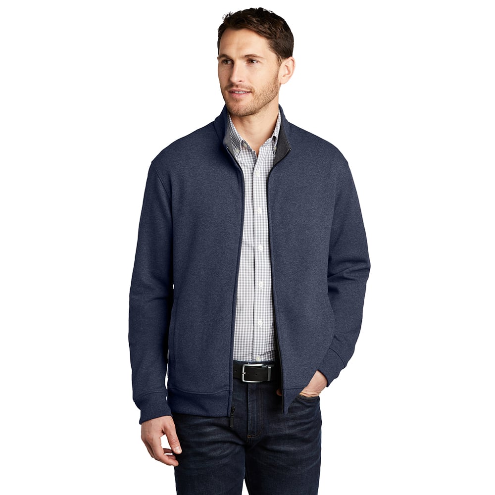 Port Authority K809 Interlock Dual - Color Full Zip Sweater - Gorvex.com