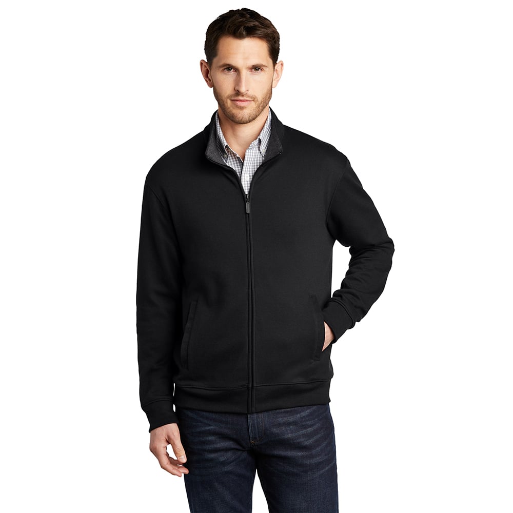 Port Authority K809 Interlock Dual - Color Full Zip Sweater - Gorvex.com