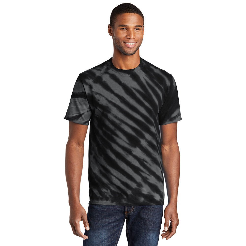 Port & Company PC148 100% Cotton Tiger Stripe Tie - Dye T-Shirt - Gorvex.com