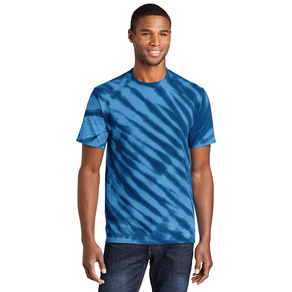 Port & Company PC148 100% Cotton Tiger Stripe Tie - Dye T-Shirt - Gorvex.com