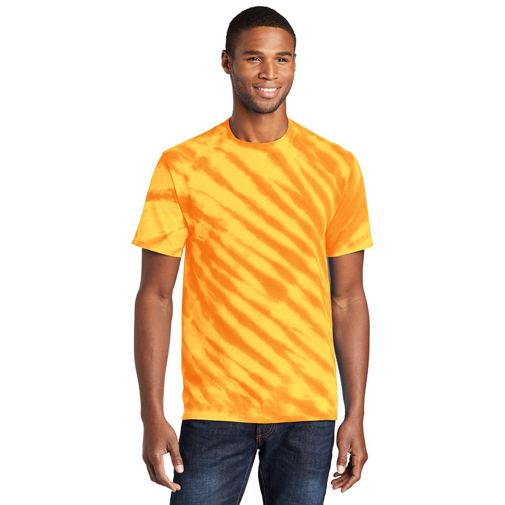 Port & Company PC148 100% Cotton Tiger Stripe Tie - Dye T-Shirt - Gorvex.com