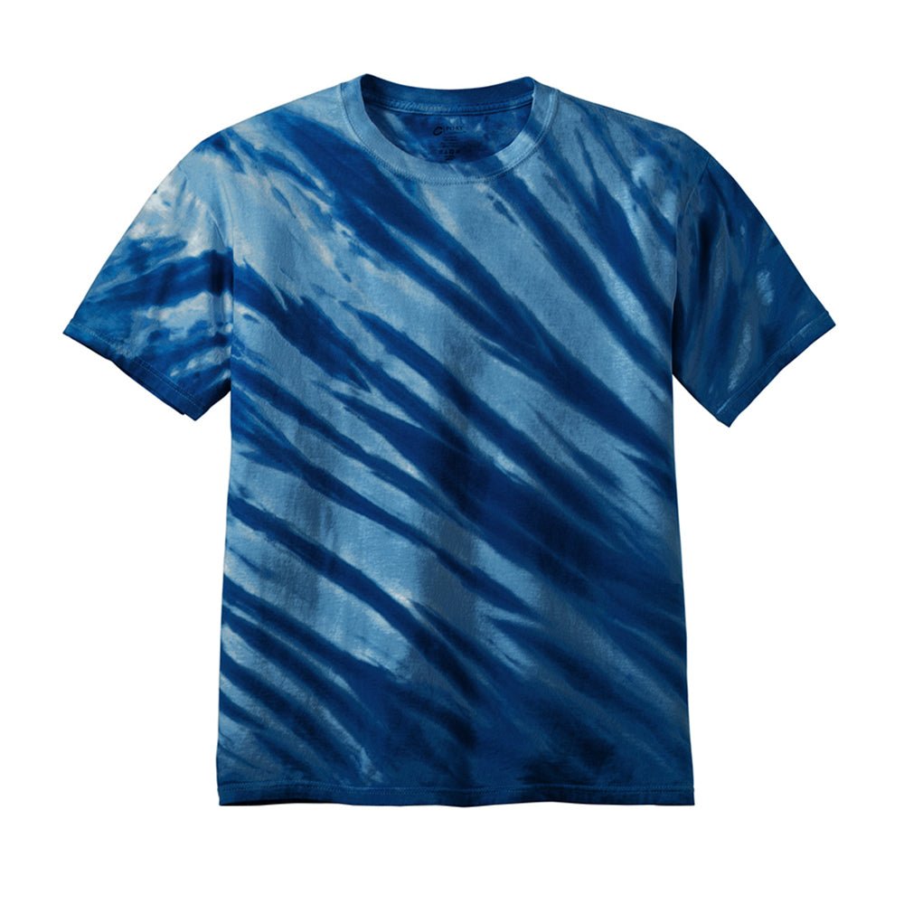 Port & Company PC148 100% Cotton Tiger Stripe Tie - Dye T-Shirt - Gorvex.com