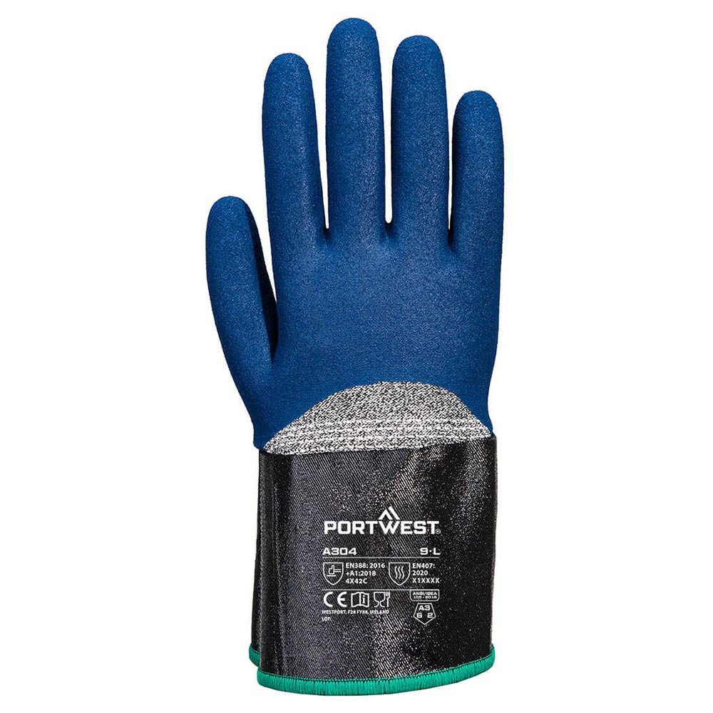 Portwest A304 3/4 Dipped Nitrile Foam Coated Gloves with Extended Cuff - Gorvex.com