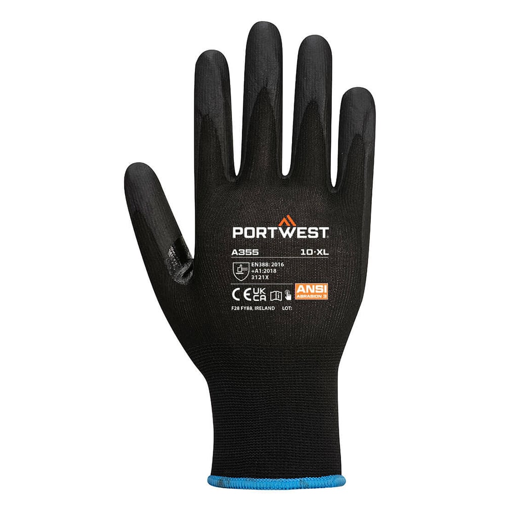 Portwest A355 NPR15 Recycled Polyester Nitrile Foam Glove, 1 dozen (12 pairs) - Gorvex.com