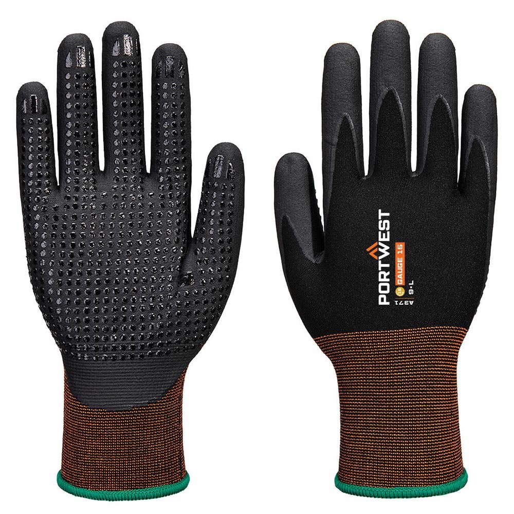 Portwest A371 GP Precision Handling Micro - Foam Nitrile Dotted Gloves - Gorvex.com