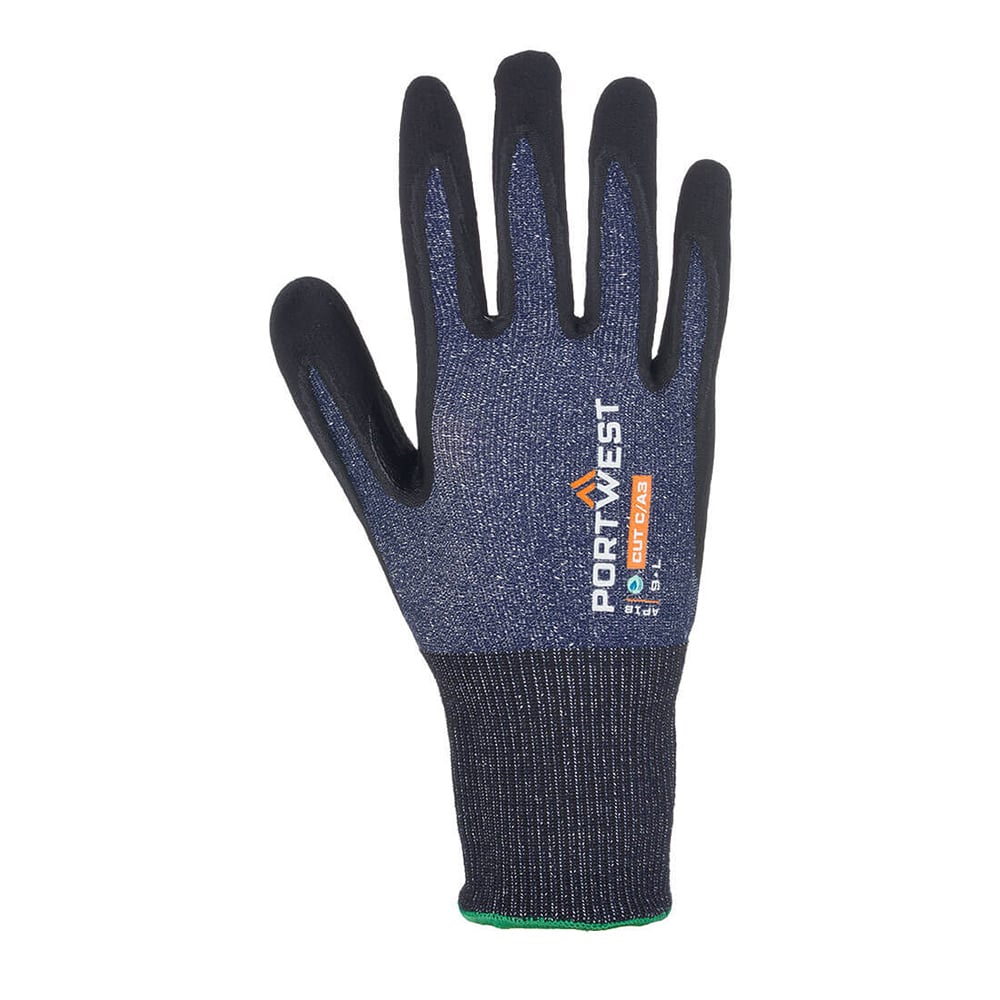 Portwest AP18 SG MR15 Eco - Friendly Cut Level A3 Micro Foam Glove, 1 dozen (12 pairs) - Gorvex.com