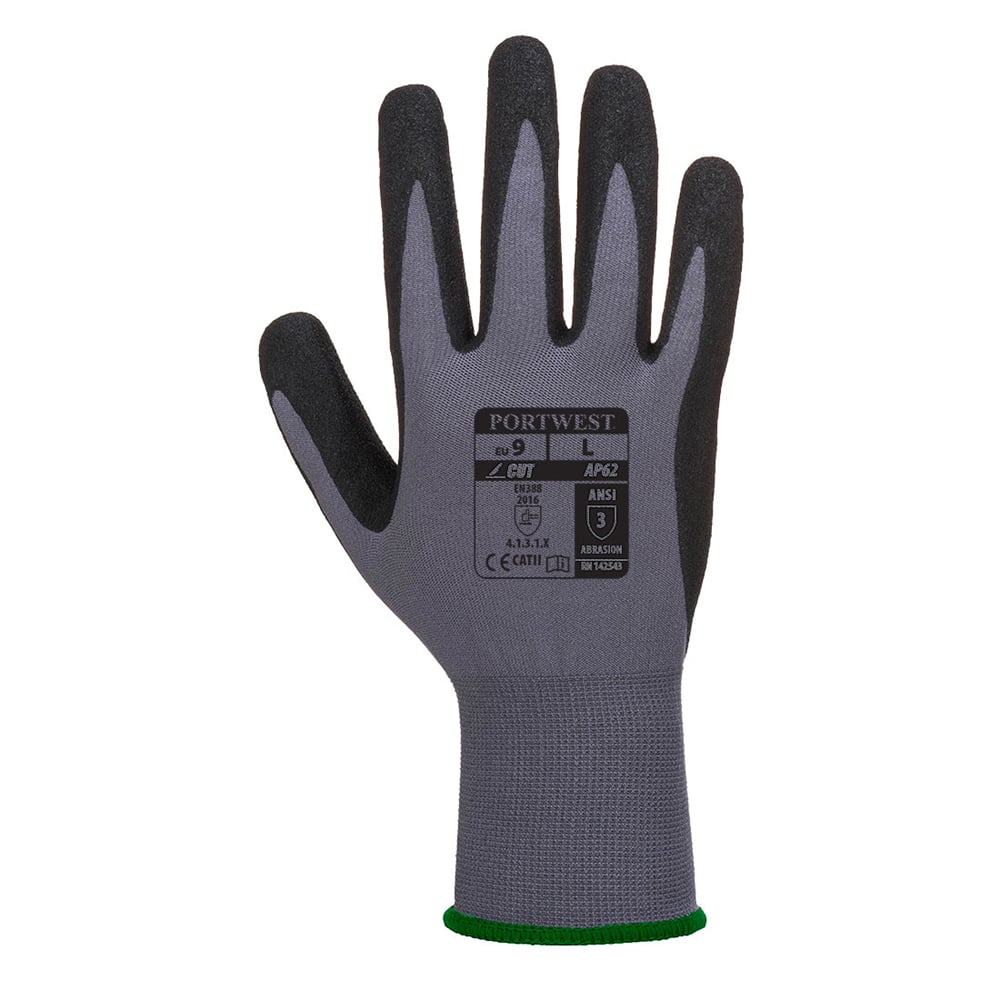 Portwest AP62 Series Sandy Nitrile Coated, Dermiflex Aqua Gloves, 1 pair - Gorvex.com