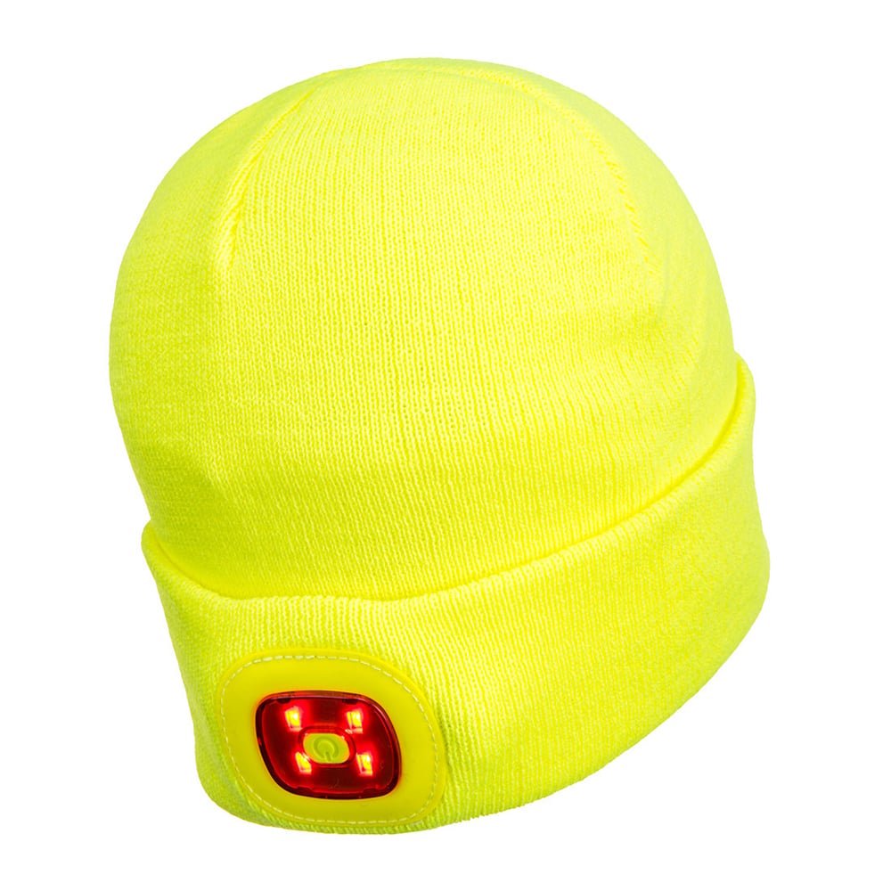 Portwest B028 Acrylic Beanie with Rechargeable Twin LED Light - Gorvex.com