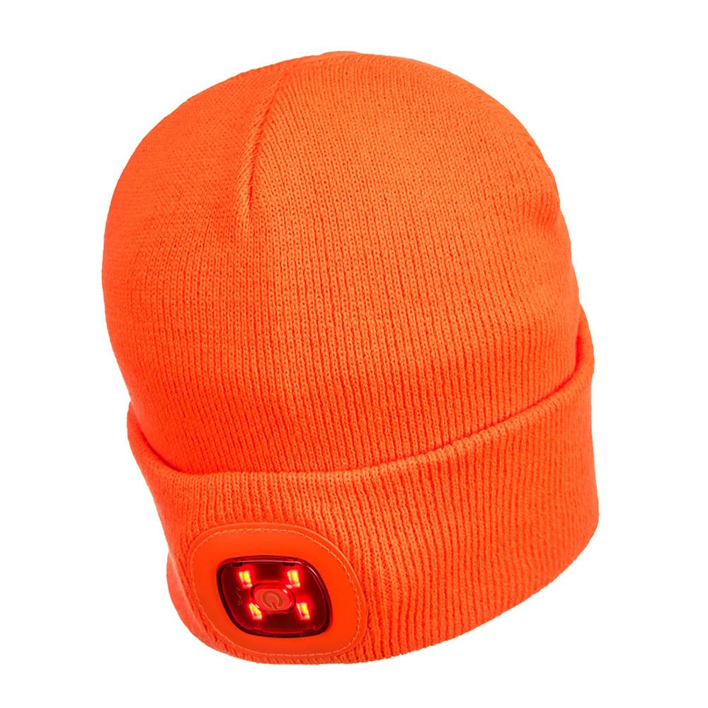 Portwest B028 Acrylic Beanie with Rechargeable Twin LED Light - Gorvex.com