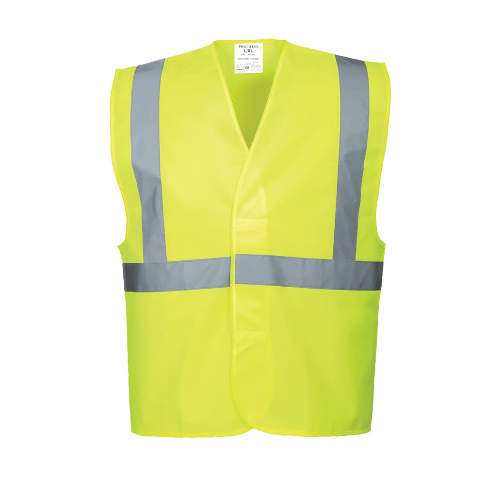 Portwest C472 Hi Vis One Band and Brace Vest with Single Stripe Tape - Gorvex.com