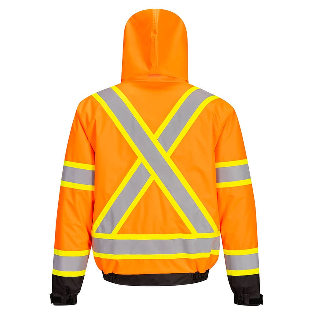 Portwest CA160 Hi Vis Winter Bomber Jacket with X Back Tape - Gorvex.com