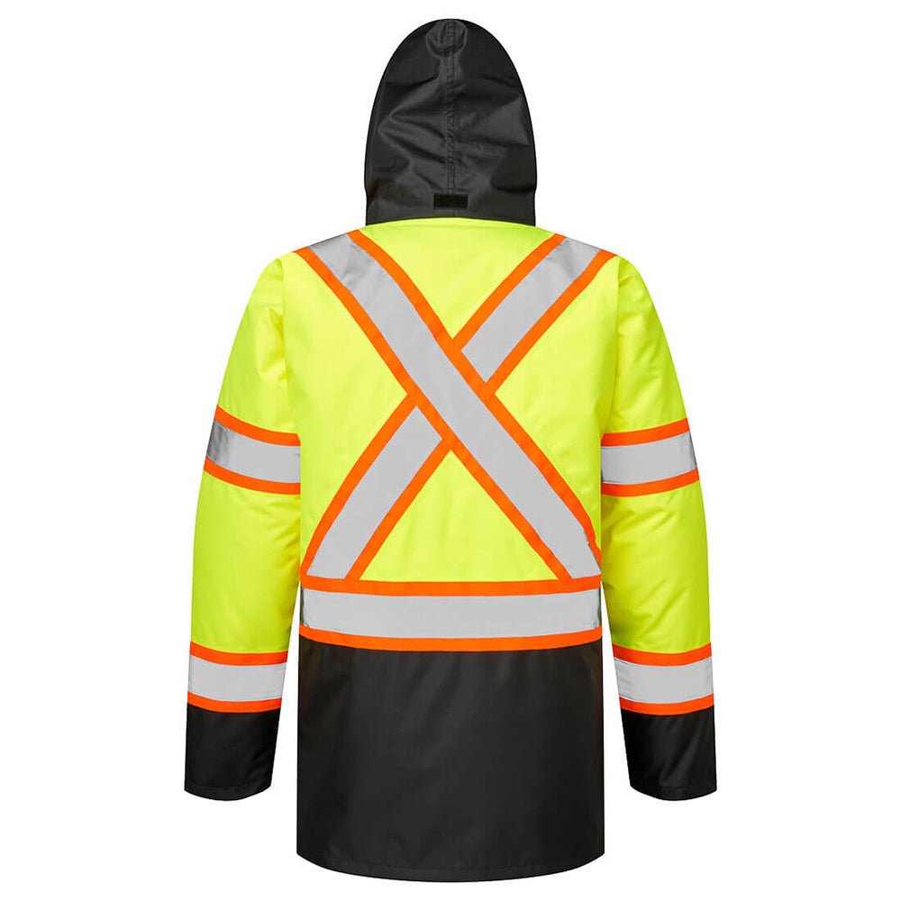 Portwest CA369 Hi - Vis Contrast Winter Traffic Jacket with Reflective X Back - Gorvex.com
