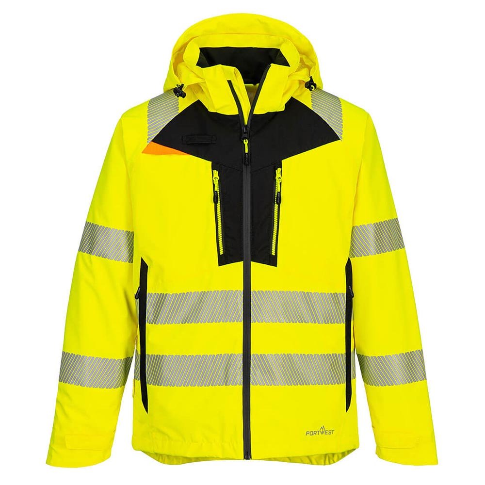 Portwest DX4 Hi - Vis Class 3 Waterproof Rain Jacket + HiVisTex Pro Tape - Gorvex.com