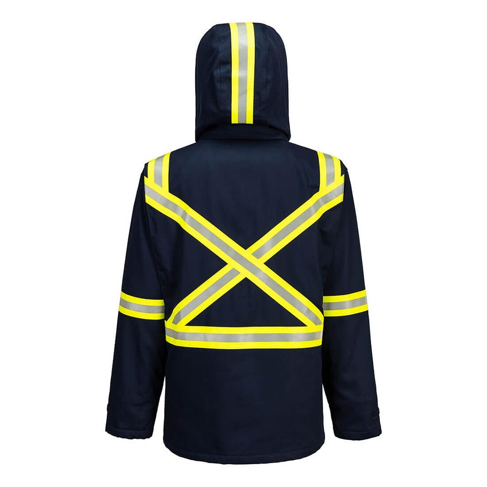 Portwest FR610 Bizflame™ FR Insulated Parka with X - Back Contrast Tape - Gorvex.com