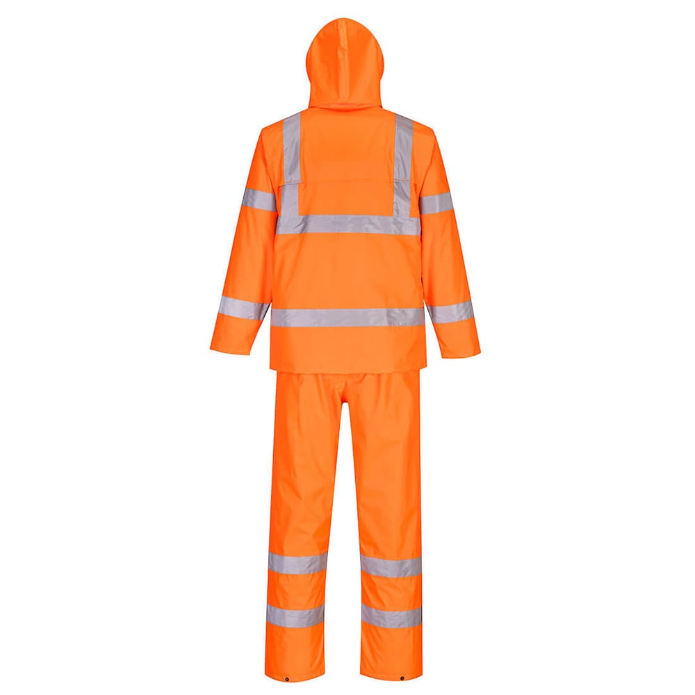 Portwest H448 Hi - Vis Packaway Rain Suit with Vented Back Yoke - Gorvex.com