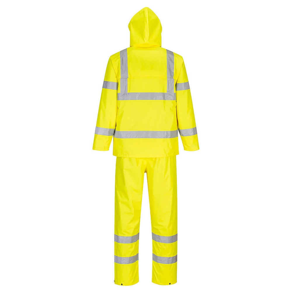Portwest H448 Hi - Vis Packaway Rain Suit with Vented Back Yoke - Gorvex.com