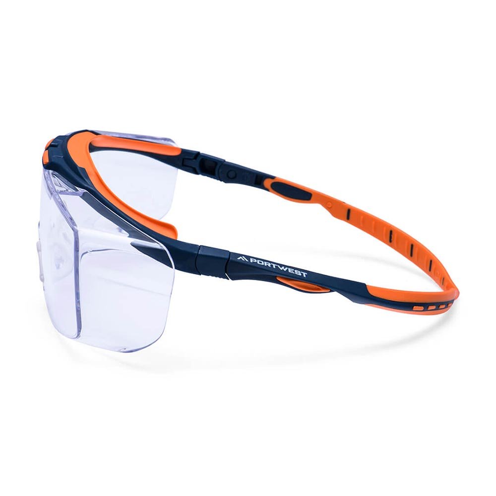 Portwest PS24 Peak OTG Safety Glasses with Inclinable Arms - Gorvex.com