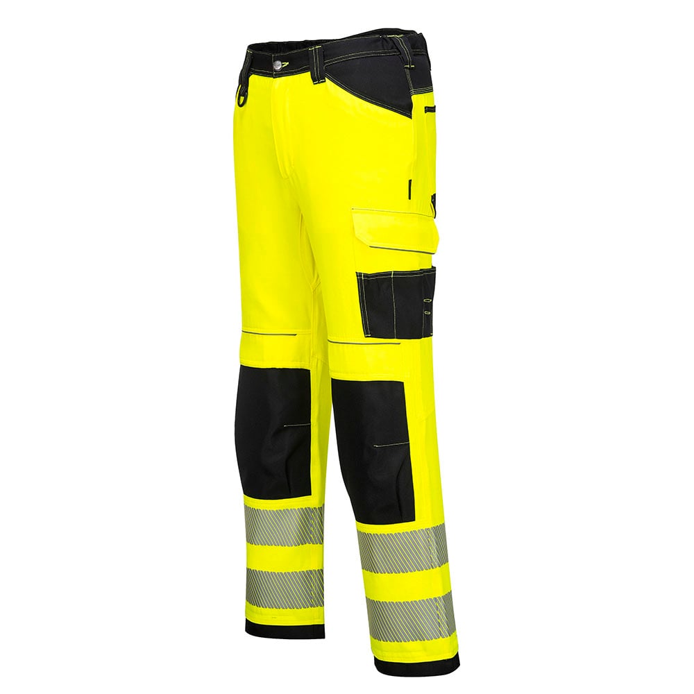 Portwest PW340 Class E Hi Vis Trousers with Top Loading Kneepad Pockets - Gorvex.com