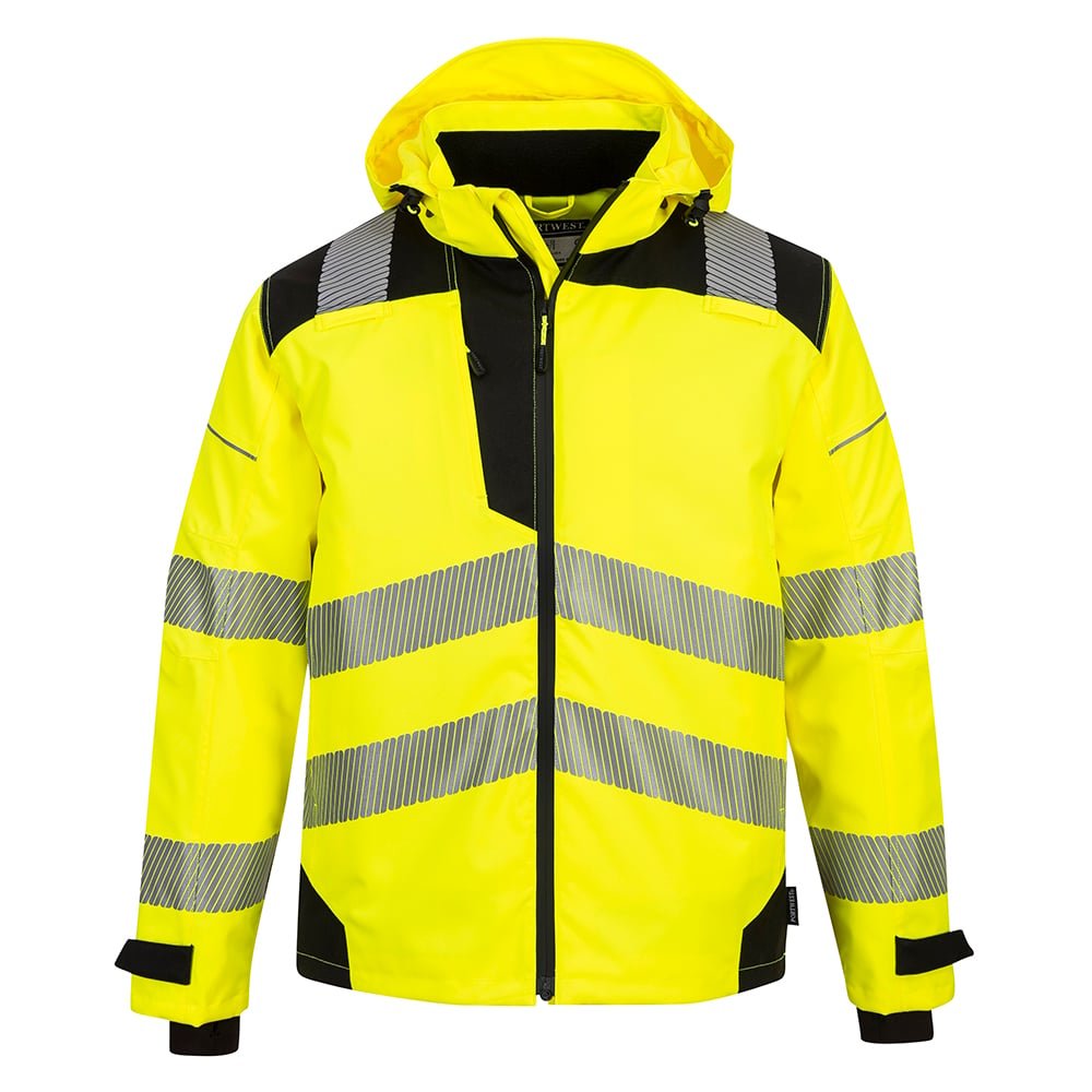 Portwest PW360 Hi Vis Extreme Breathable Rain Jacket with 5 Pockets - Gorvex.com