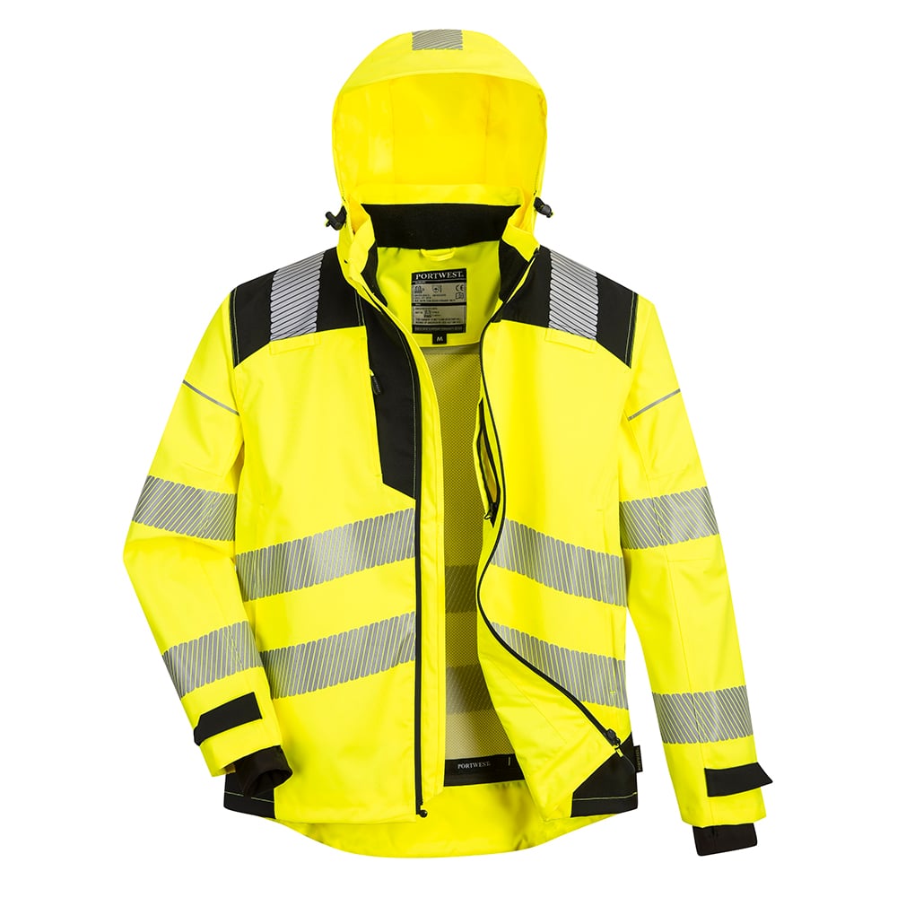 Portwest PW360 Hi Vis Extreme Breathable Rain Jacket with 5 Pockets - Gorvex.com