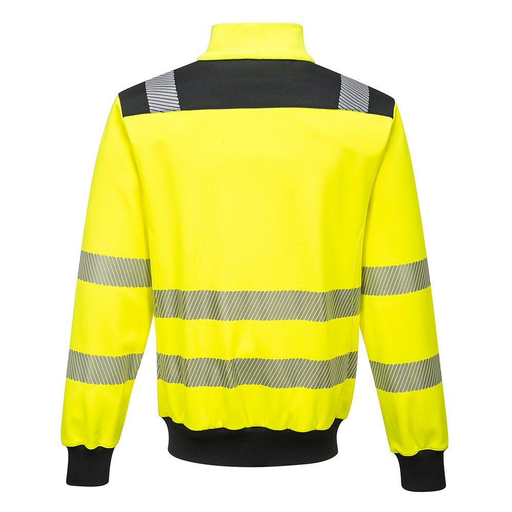 Portwest PW370 Hi Vis Sweatshirt with Ezee Zip Fastening - Gorvex.com