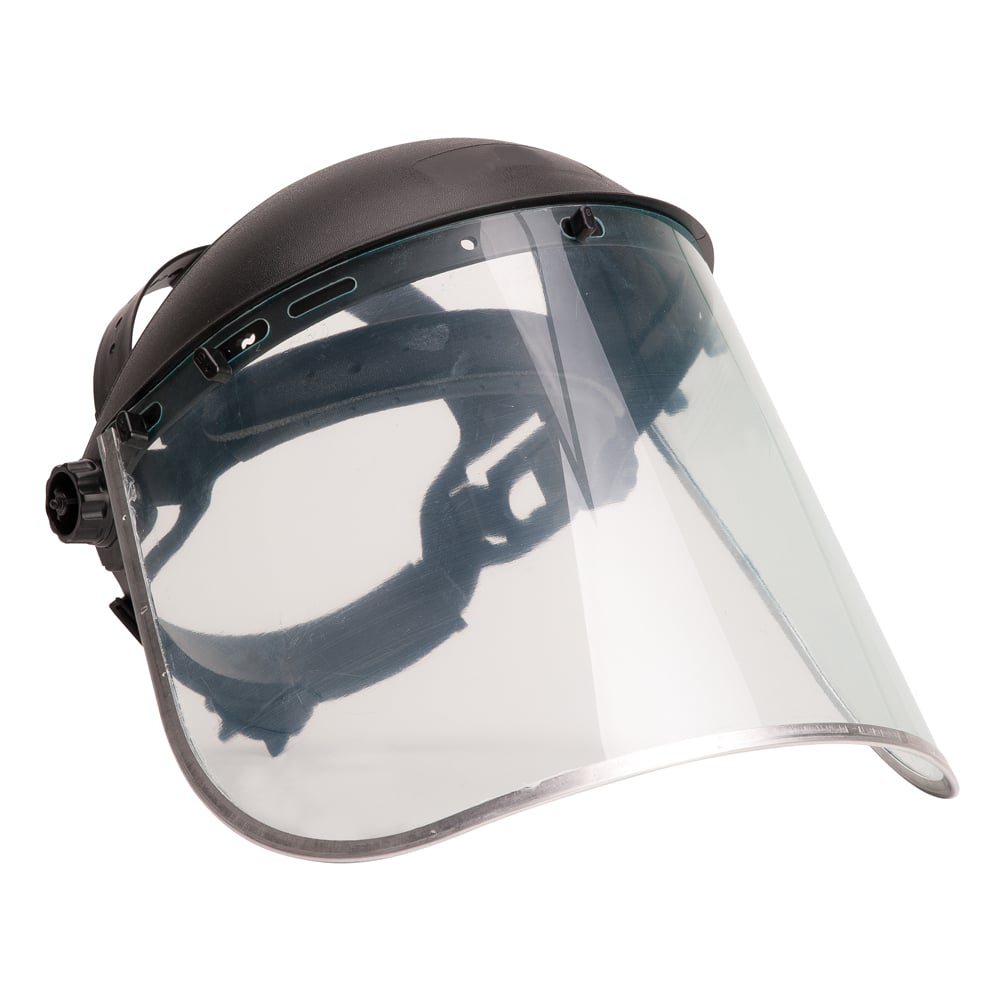 Portwest PW96 Face Shield Plus with Harness Ratchet Adjustment, Clear - Gorvex.com