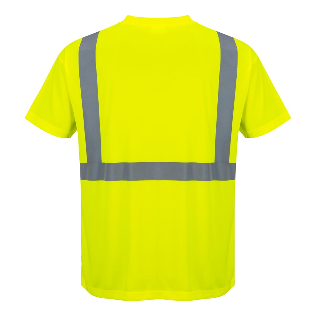 Portwest S190 Series Hi Vis Short - Sleeved T-Shirt with Chest Pocket - Gorvex.com