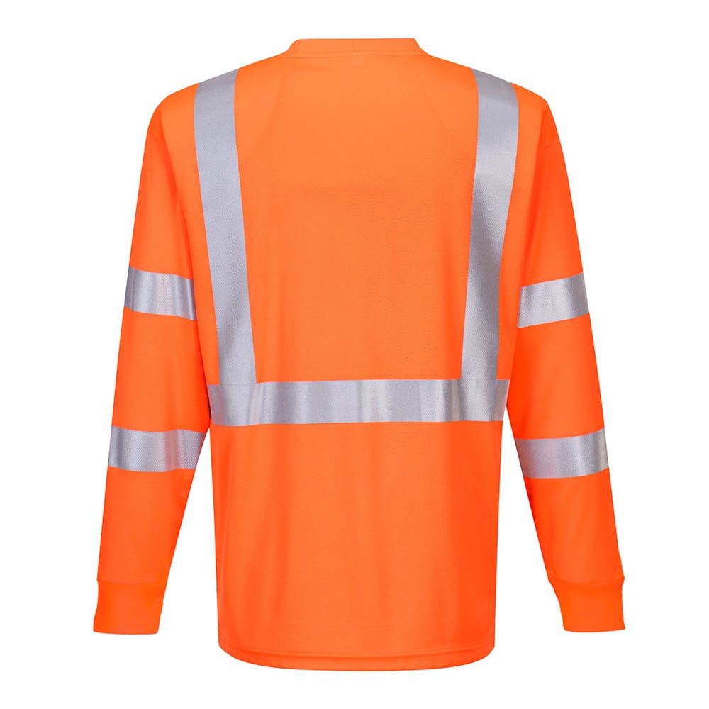 Portwest S192 Series Hi Vis Long - Sleeved T-Shirt with Ribbed Cuff - Gorvex.com