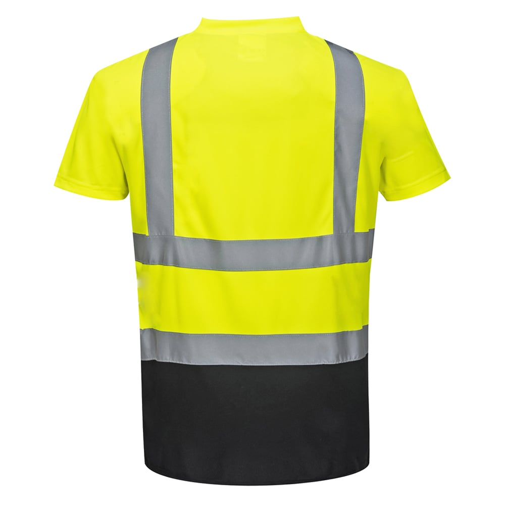 Portwest S378 Hi Vis Two - Tone Short - Sleeved Shirt with Taped Neck Seam - Gorvex.com