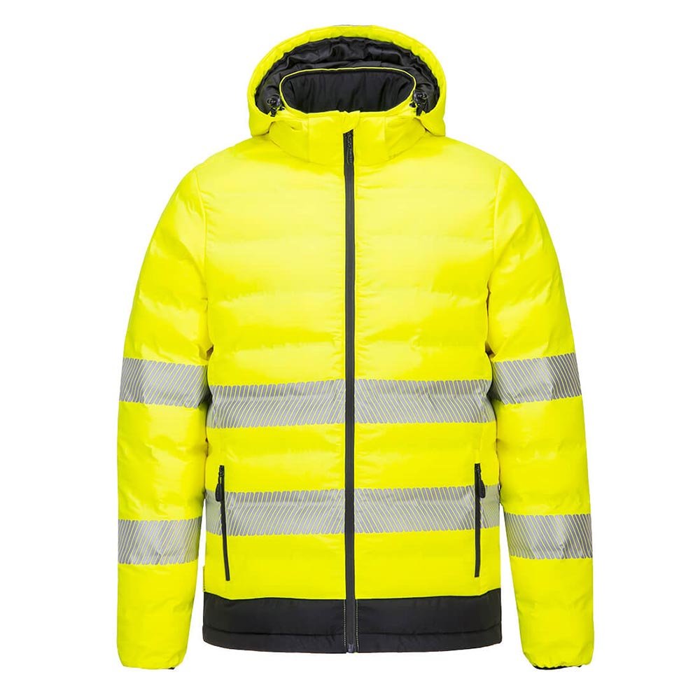 Portwest S548 Hi Vis Ultrasonic Heated Tunel Jacket with Detachable Hood - Gorvex.com