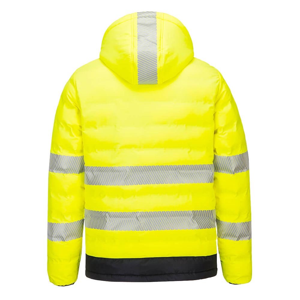 Portwest S548 Hi Vis Ultrasonic Heated Tunel Jacket with Detachable Hood - Gorvex.com