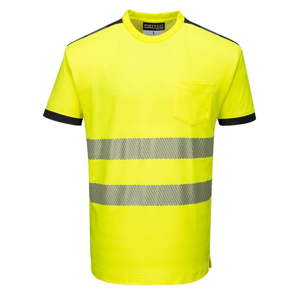 Portwest T181 PW3 Series Hi Vis Short Sleeved Shirt with Segmented Tapes - Gorvex.com