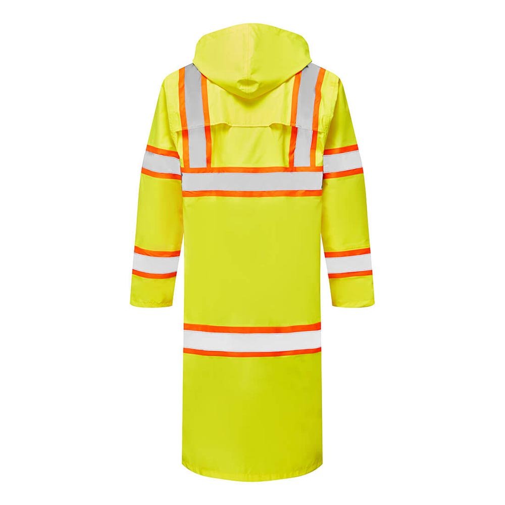 Portwest UH405 Hi - Vis 48" Rain Coat with Reflective Tape - Gorvex.com