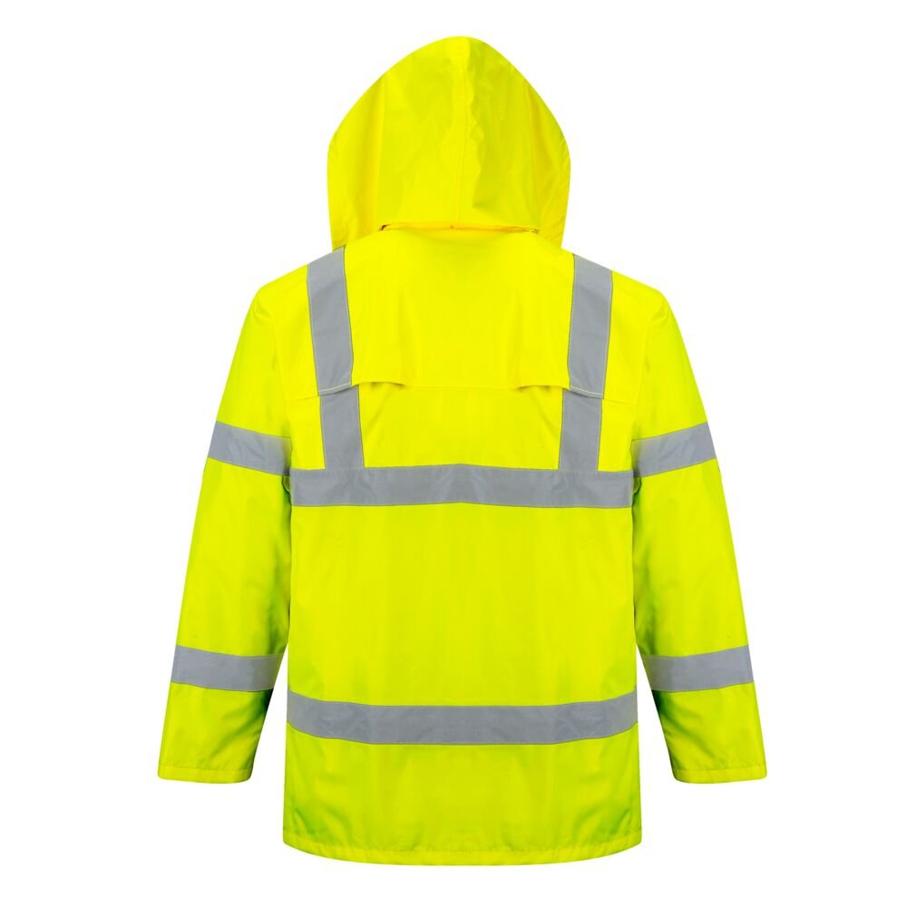 Portwest UH440 Hi Vis Rain Jacket with Vented Back Yoke and Eyelets - Gorvex.com