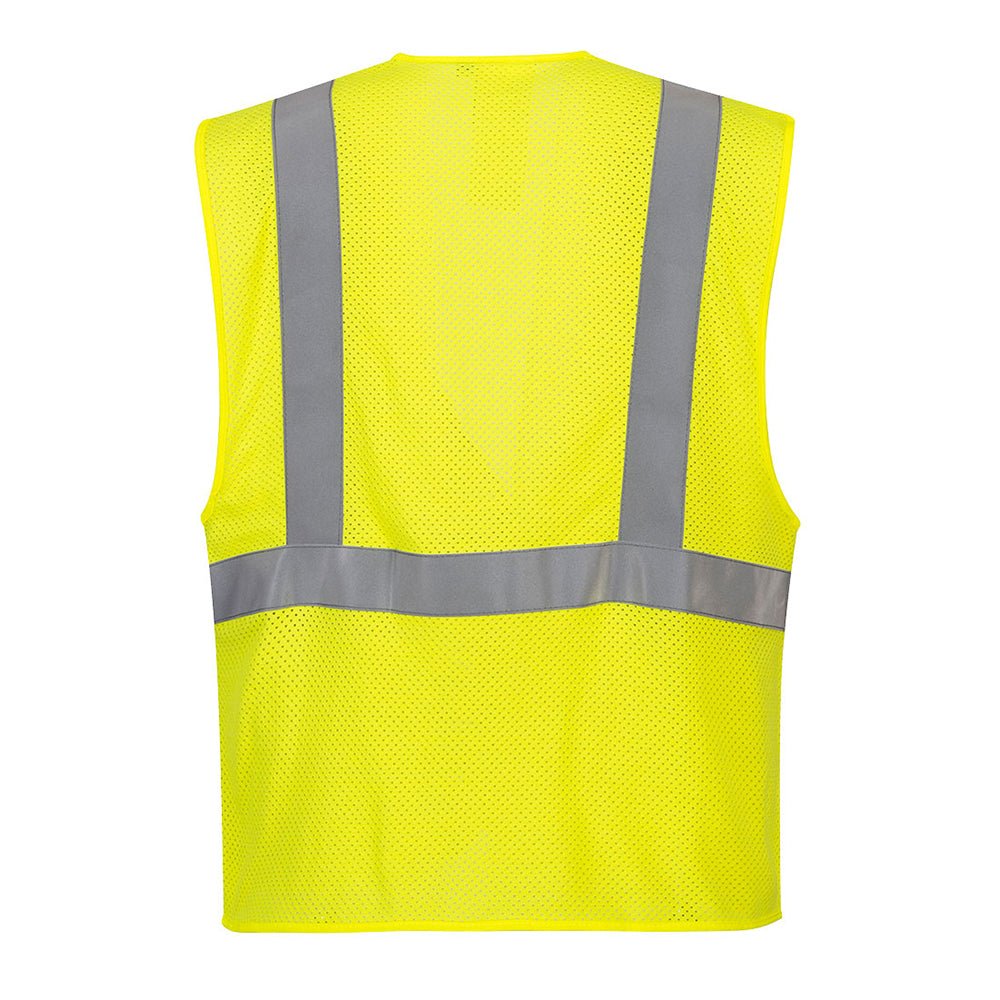 Portwest UMV21 Arc Rated FR Hi Vis Mesh Vest with Hook & Loop Closure - Gorvex.com