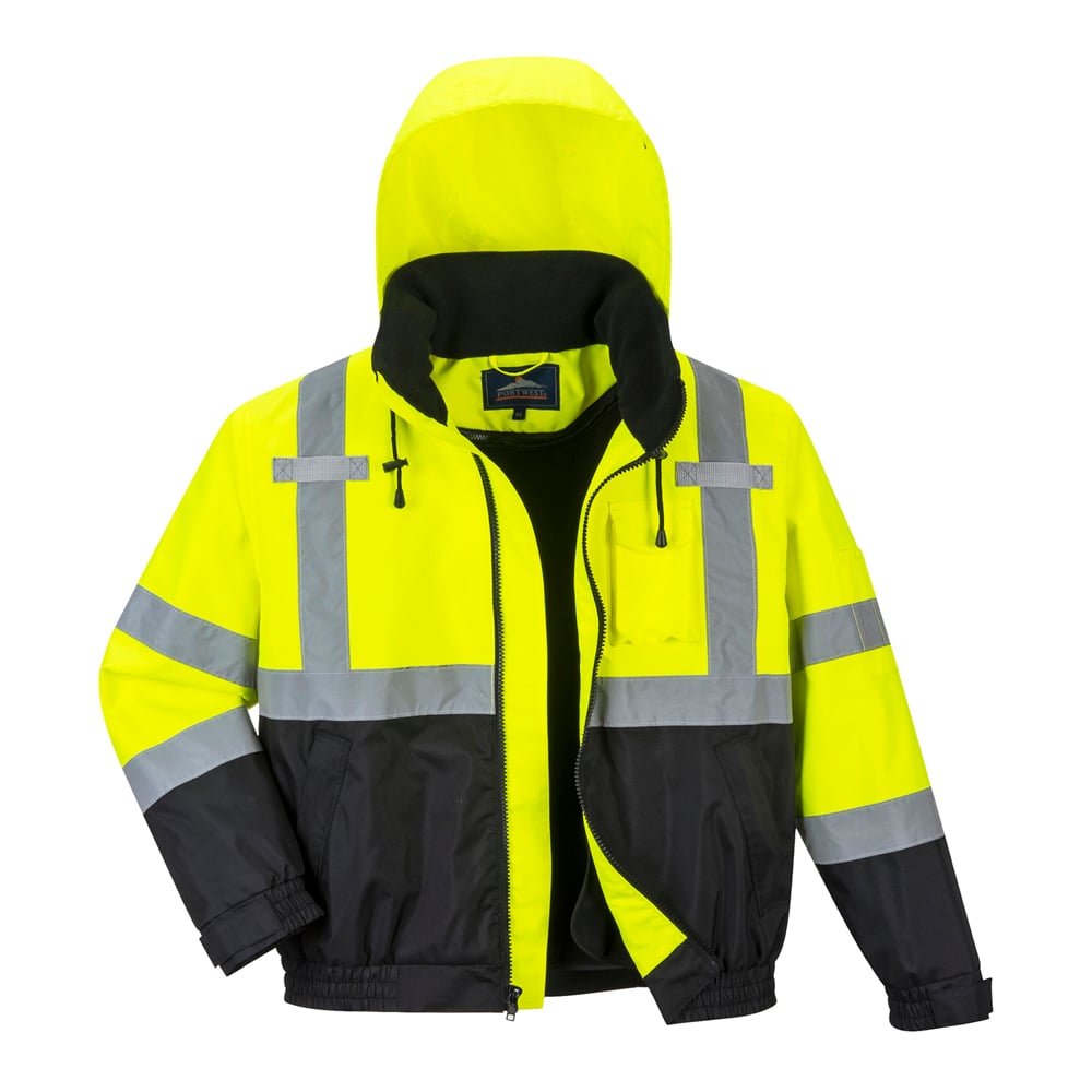Portwest US364 Hi Vis 2 - in - 1 Premium Bomber Jacket with Sealed Seams - Gorvex.com