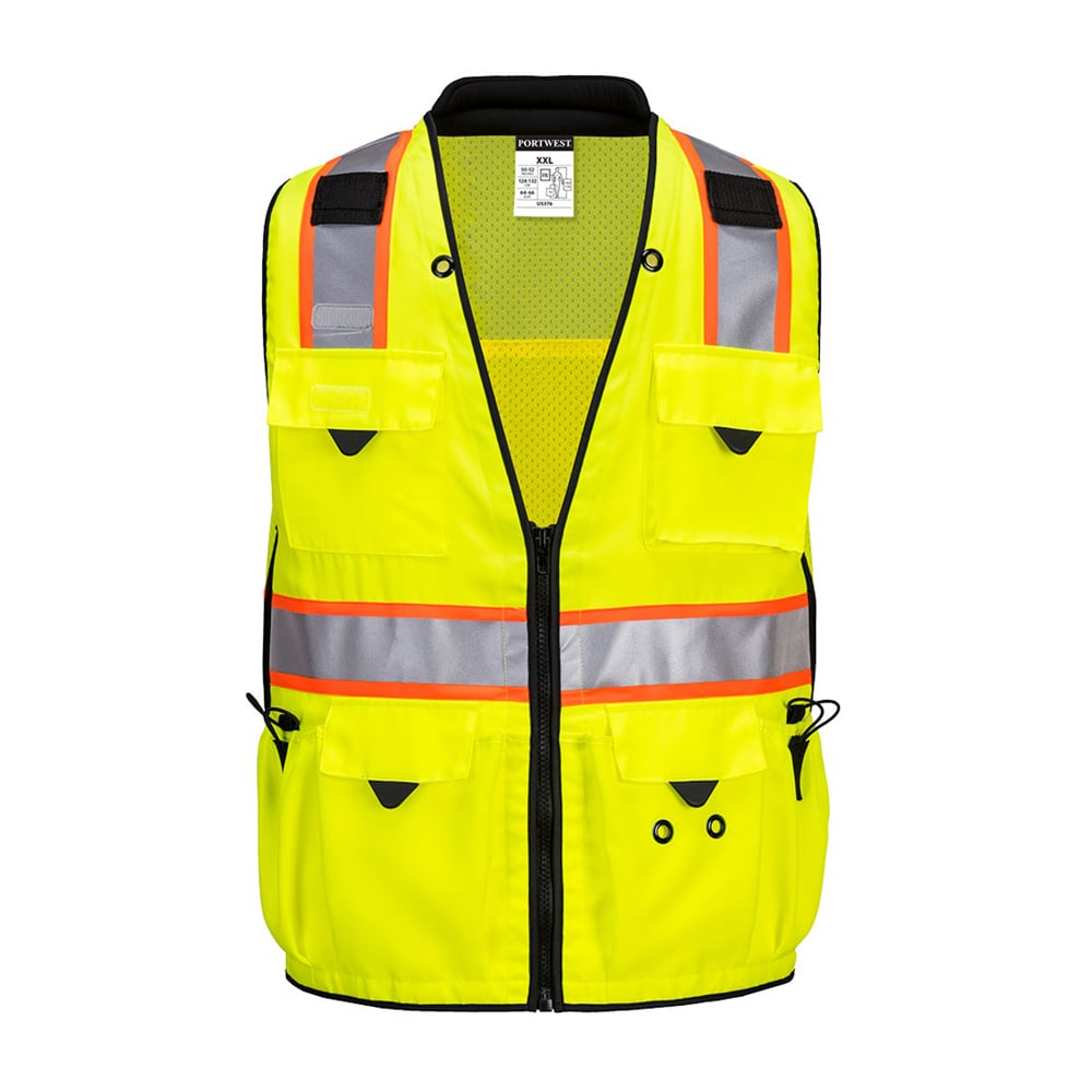 Portwest US376 Hi Vis Expert Pro Surveyor's Vest with 9 Pockets - Gorvex.com