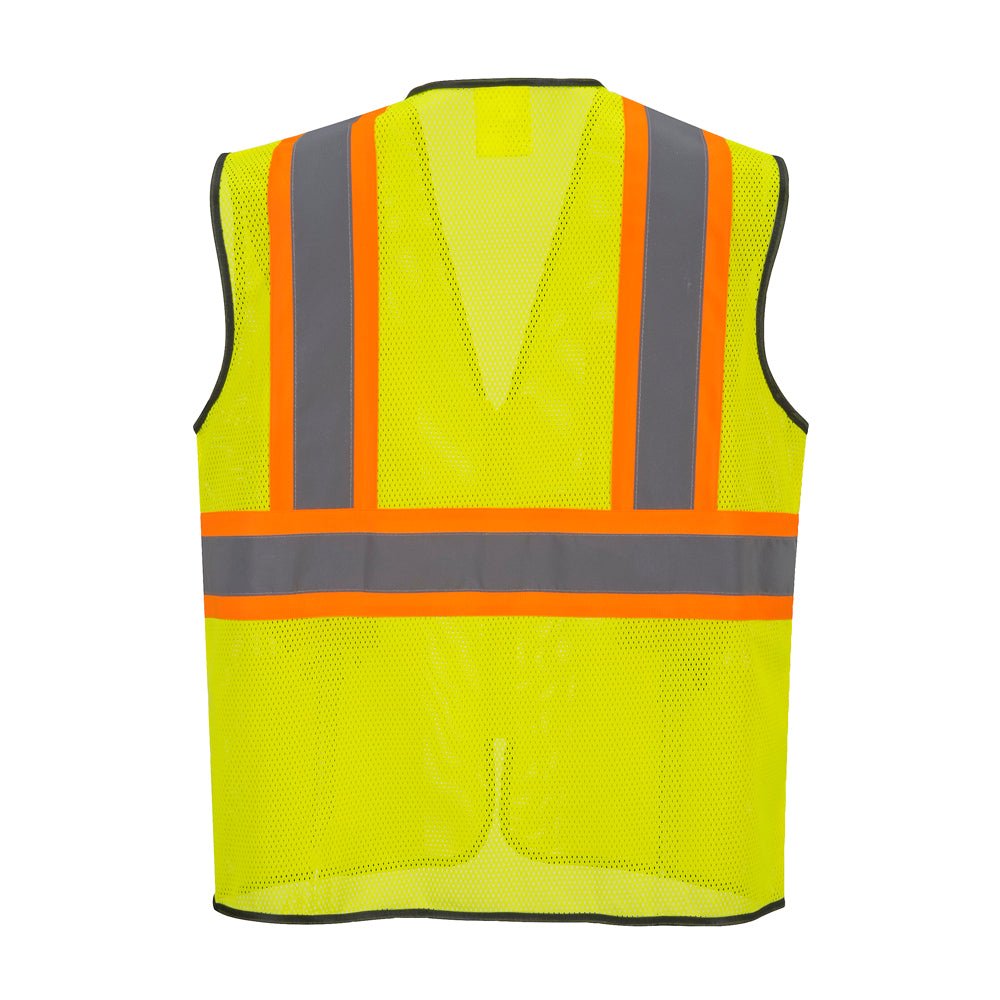 Portwest US381 Frisco Hi Vis Mesh Vest with Black Trim - Gorvex.com