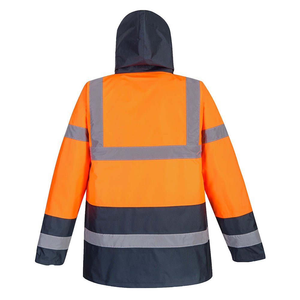 Portwest US467 Hi Vis Two Tone Traffic Jacket with Packaway Hood - Gorvex.com